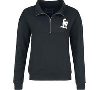 Simon' s Cat Meow - Half-zip knitted jumper Sweatshirt black L