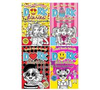 Simon & Schuster Dork Diaries Collection 4 Books Set (Volume 13-16) By Rachel Renee Russell (Birthday Drama, Spectacular Superstar, I Love Paris,