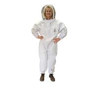 Simon The Beekeeper Buzz Work Wear White Beekeeping Suit with Detachable Fencing Veil (3XL)