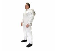 Simon The Beekeeper Buzz Work Wear White Suit with Round Veil (XL)