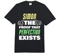 Simon The Proof That Perfection Exists Funny Simon Name Comfort Colors Adult Heavyweight T-Shirt