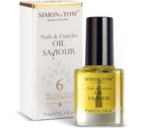 Simon&Tom Nail Oil Saviour Cuticle & Nail Repair Treatment For Dry, Flaking, Split Nails | Accelerates Growth With Organic Argan, Jojoba and Sweet Almond Oils - 9ml - Made in Spain