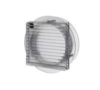 Simon Vent-A-Matic Modern Transparent Static Ventilator with Integrated Storm Guard, 162mm Diameter, Silent, Highly Efficient (No Electricity), Window Mount, Touchpad Control