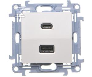 SIMON10 CEC2CAQ.01/11 Dual USB Charger C+A 30W White