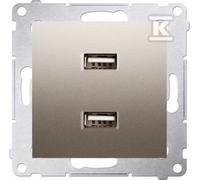 Simon54 DC2USB.01/44 USB Charger Module 2.1A 5V DC 230V Gold