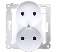 Simon 54 Double Socket B/U 16A IP20 White DG2MZ.01/11