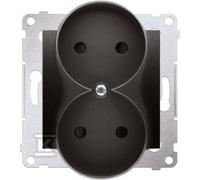 16A IP20 double socket b/u with Simon 54 panel DG2MZ.01/48