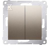 Simon54 DP2.01/44 Double Momentary Switch 10AX Matt Gold