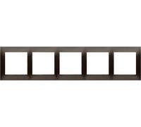 Simon54 DR5/46 5-Gang Frame IP20/IP44 Matt Brown