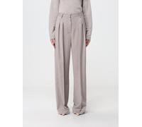 SIMONA CORSELLINI High-Waisted Straight Trousers in Smooth Faux Leather - Size: 44 - female