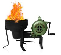 Simond Store Blacksmithing Coal Forge with Hand Blower for Knife Making Forging Farriers Tools and Equipment - Vintage Style Blacksmith Coal Forge Furnace with Pedal Type Handle