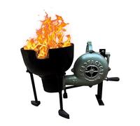 Simond Store Blacksmith's Forge Foundry Furnace with Hand Blower for Knife Making Blacksmithing Forging Tools Equipment - Vintage Style Coal Forge Furnace with Pedal Type Handle
