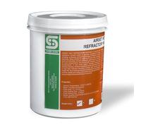 SIMOND STORE Refractory Mortar - 4 LBS - High Heat Mortar Mix - 2700 High Temperature Pre Mixed Refractory Cement for Binding Insulating Fire Bricks in Furnace, Kiln, Fireplace - Grey Color