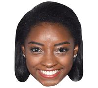 Simone Biles (Smile) Celebrity Mask, Flat Card Face, Fancy Dress Mask
