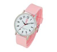 Simone Chic Watch for Nurse, Medical Professionals and Students - with Second Hand, Easy Read Dial - Hour & Second Arabic Time Indicator, and Silicone Band with Various Colour Choice, Baby Pink, Nurse