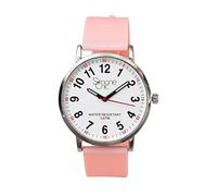 Simone Chic Watch for Nurse, Medical Professionals and Students - with Second Hand, Easy Read Dial - Hour & Second Arabic Time Indicator, and Silicone Band with Various Colour Choice, Pink