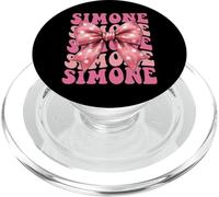 SIMONE Name Coquette Bow Aesthetic for Women Girls PopSockets PopGrip for MagSafe