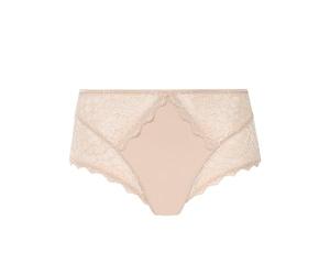 Simone Perele - Comfortable & Elegant High-Waisted Briefs for Women - Women’s Briefs in Lace & Opaque Knit - Cotton Lining and Gusset - Colour Peau Rosée