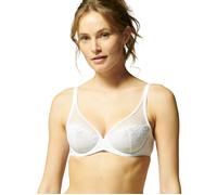 Simone Perele Women's Delice Sheer Plunge Bra, White, 36D