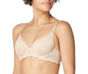 Simone Perele - Underwired Spacer Bra with Plunging Neckline - Caresse - Seamless Invisible Bra - Breathable and Comfortable Spacer Cup Bra