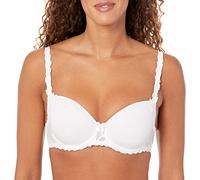Simone Perele Womens Andora 3D Moulded Bra Size 34D in White Embroidered Padded Underwired