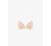 Simone Perele Womens Simone Perele Caresse 3D Spacer and Stretch-Lace Underwired Plunge Bra Peau Rose 36F