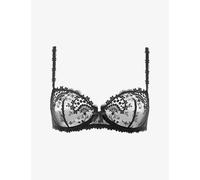 Simone Perele Womens Simone Perele Wish Stretch-Tulle and Lace Underwired Half-Cup Bra Black 34E