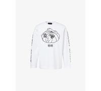 Simone Rocha Mens Simone Rocha Dim Sum Graphic-Print Cotton T-Shirt White/Black M