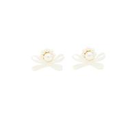 Simone Rocha Petite Bow Crystal-embellished Stud Earrings - Pearl - One Size