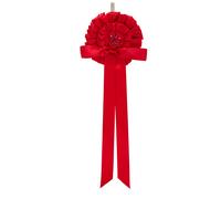 Simone Rocha Rosette Crystal-embellished Satin bag Charm - Red - One Size