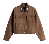 Simone Rocha Women's Cropped Utility Pocket Workwear Jacket Tan/Pearl/Clear UK 4