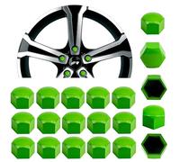 Simoni Racing CBG2/19 Universal Hub Caps Kit, Green, Set of 20