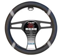 Simoni Racing Cross Steering Wheel Cover - Eco-Leather Black/Grey - 37-39 cm