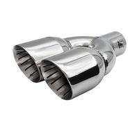 Simoni Racing Exhaust Tip Double Round/Slanting Inox - Ø90xL245mm - Installation 35->61mm