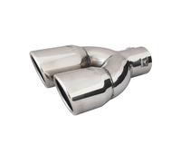 Simoni Racing Exhaust Trim Double Right Round/Slant Stainless Steel Diameter 70 x Length 220 mm Connection >58 mm