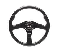 Simoni Racing MATCH Sport Steering Wheel with Three Spokes, Universal Black