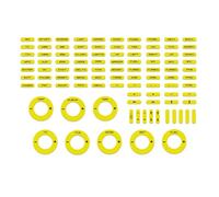 Simoni Racing SRS10 Neon Yellow Steering Wheel Stickers for Driving Simulator, Buttons Stickers