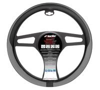 Simoni Racing Steering Wheel Cover Tidy - Black/Grey Ecoleather - 37-39cm