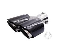 Simoni Racing TRX/117R Universal Exhaust Terminal, Double Round Offset Outlet Right 90 x 2 mm, Stainless Steel and Polished Carbon