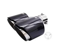 Simoni Racing TRX/118L Universal Exhaust Terminal, Double Round Offset Outlet Left 102 x 2 mm, Stainless Steel and Polished Carbon