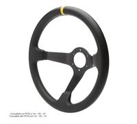 Simoni Racing Universal Steering Wheel CAR/350P in Black Eco-leather diam 350 mm