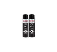 Simoniz Acrylic Matt Black Spray Paint 2x 500ml