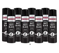 Simoniz Acrylic Matt Black Spray Paint 8x 500ml