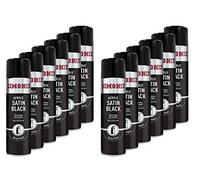 Simoniz Acrylic Satin Black Spray Paint 12x 500ml