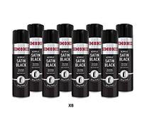 Simoniz Acrylic Satin Black Spray Paint 8x 500ml