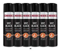 SIMONIZ Black VHT Spray Paint 6x 500ml