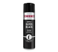 Simoniz Gloss Black Spray Paint, Easy To Use Black Aerosol Spray Paint For Wood, Metal & Plastic,Perfect Car Paint For Bodywork, Wheels, Around The Home, Fast Drying & Durable Paint,Gloss Black,500ml
