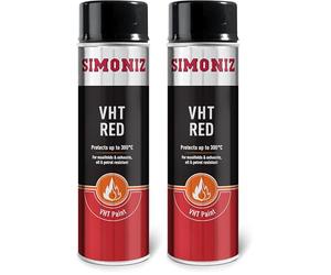 Simoniz Holts LOYSIMVHT23C Very High Temerature Paint, 500 ml, Red (Pack of 2)