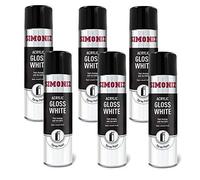 SIMONIZ Spray Paint Aerosol 500ml CAN White Gloss x6