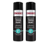 Simoniz Tough Satin Black Spray Paint - 2x 500ml